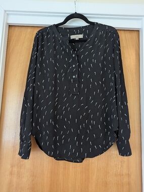 Black button down shirt from LOFT